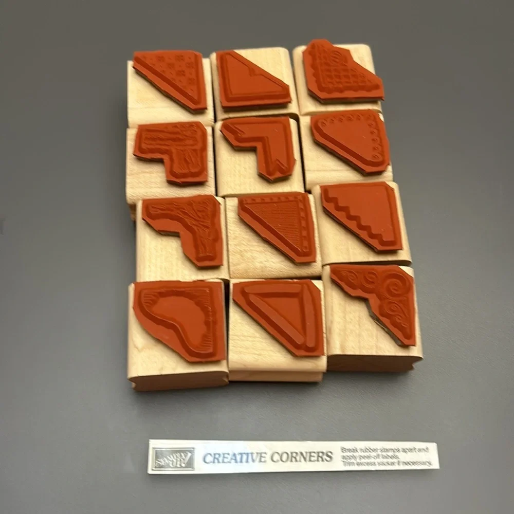Vintage Stampin Up Creative Corners Stamp Set 1998 Lot of 12 brand new